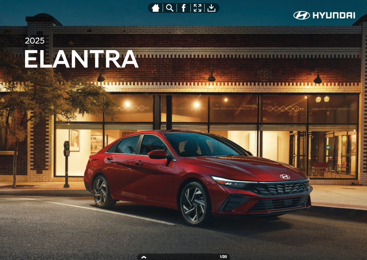 Hyundai 2025 Elantra brochure cover