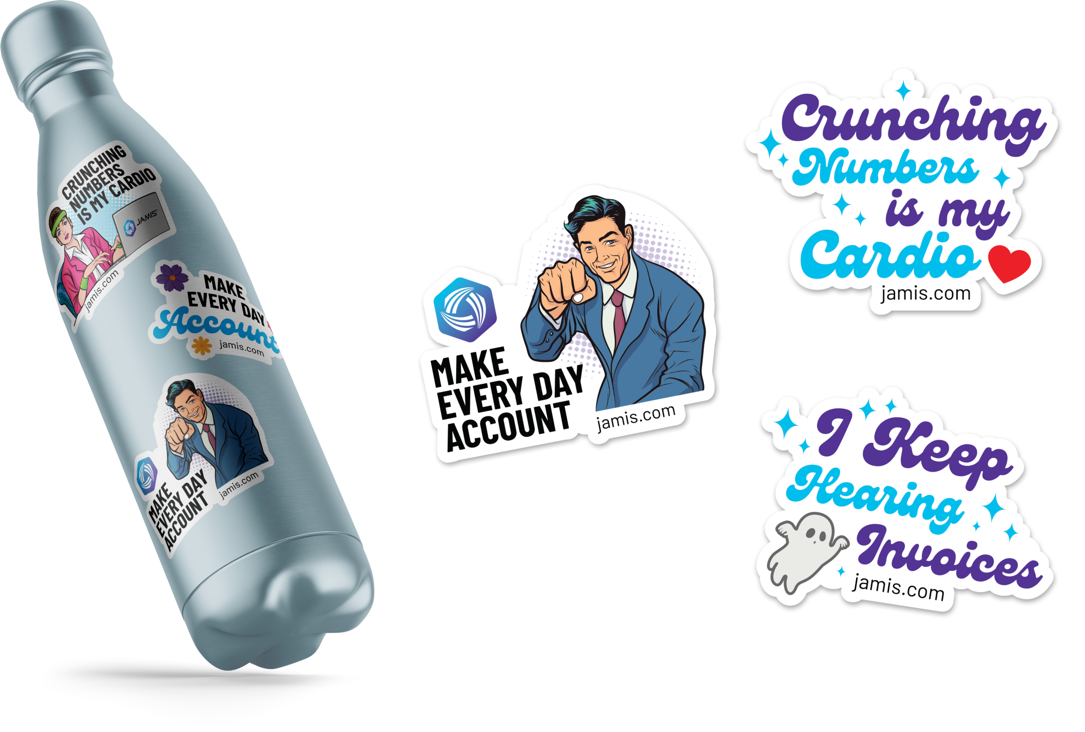 JAMIS Software whimsical sticker collection