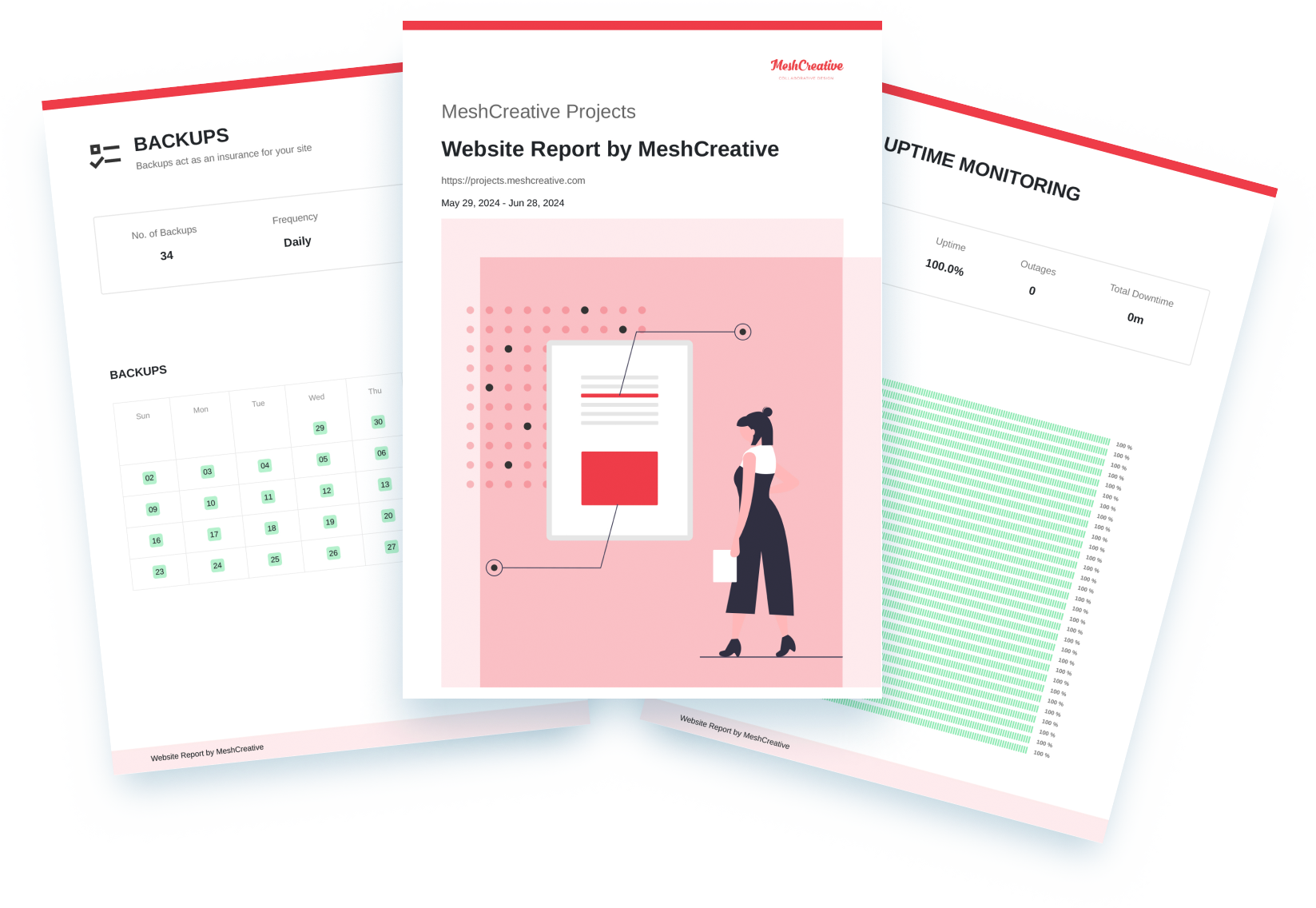 Website Maintenance Reports by MeshCreative - web designer Reno